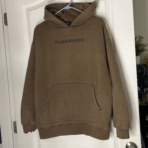 PLEASURES Brown Hoodie